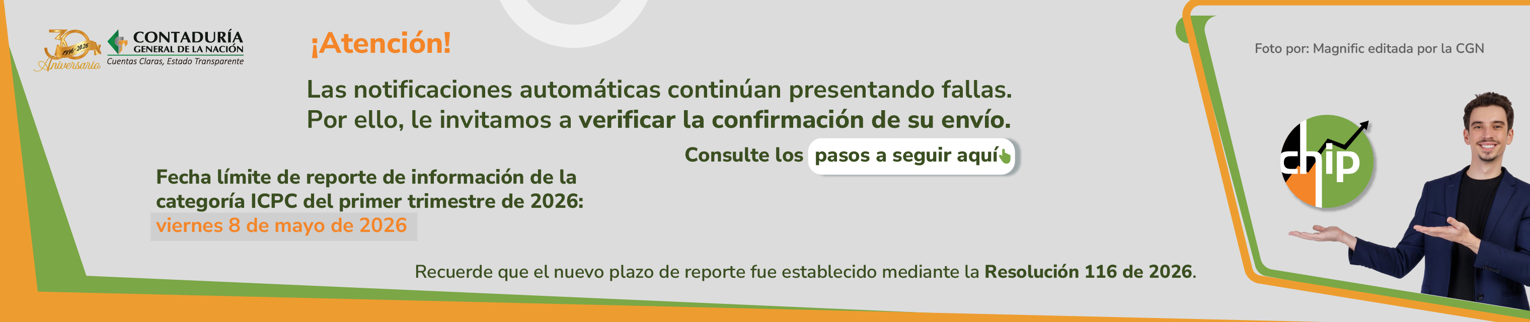  ¡Importante! No deje para último momento el reporte de información de la categoría ICPC del primer trimestre de 2026