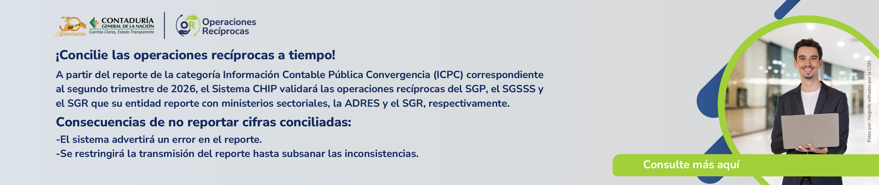 ¡Atención! Concilie las operaciones recíprocas antes de reportar la categoría ICPC