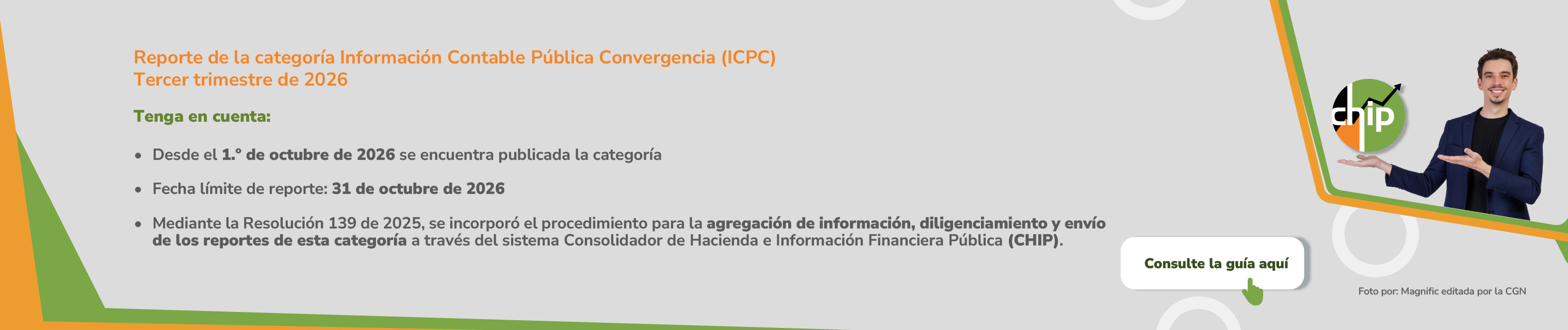 Claves para un reporte oportuno de la categoría ICPC - tercer trimestre de 2026